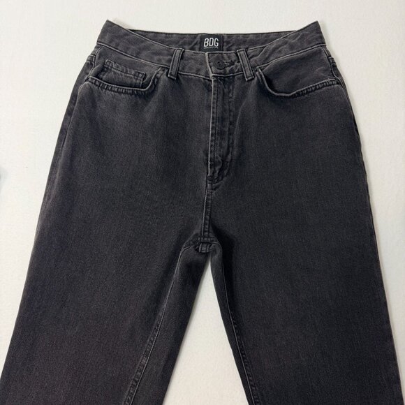 BDG Urban Outfitters Mom Jeans W27 Black Gray High Rise Tapered 100% Cotton - Picture 6 of 13